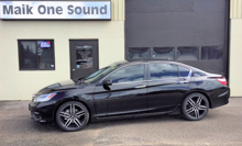 Black 2017 Honda Accord with professional window tint